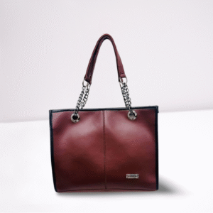 Burgundy - chain tote