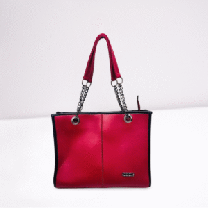 red - chain tote